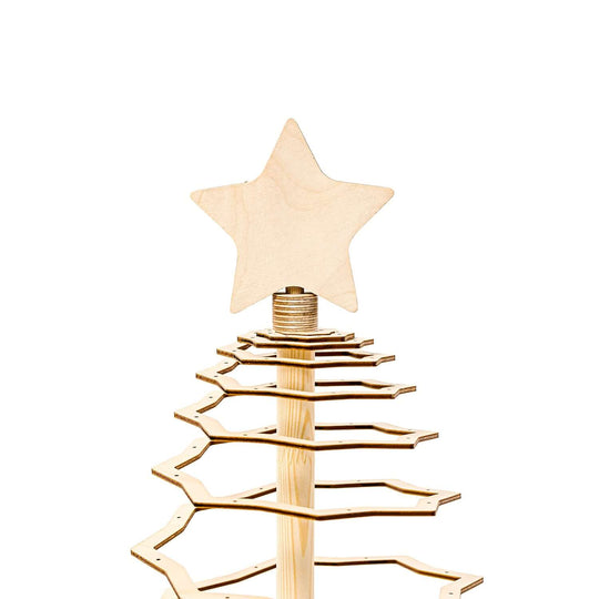 Foldable Plywood Christmas Tree star top